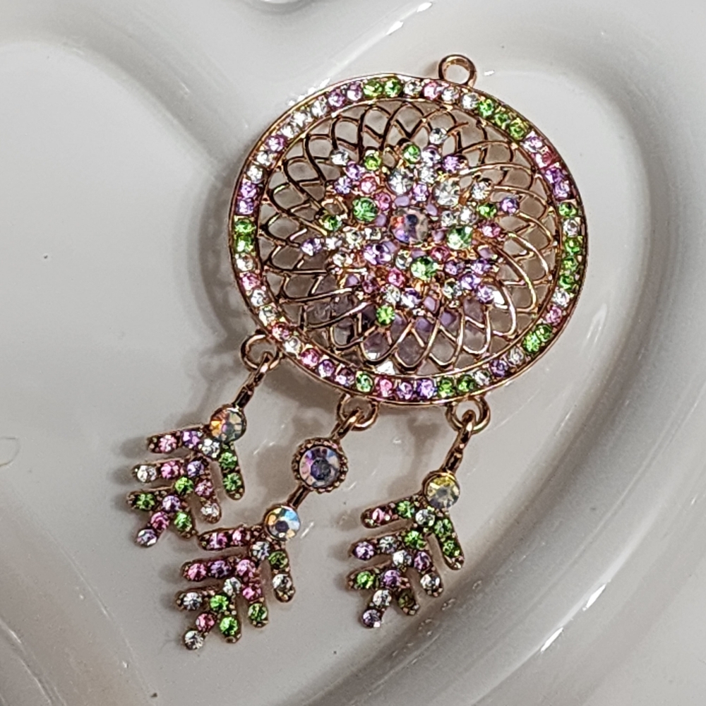 Fancy Bead Dream Catcher Colorful Gold Beaded Pen Jewelry Making Crafts Keychain